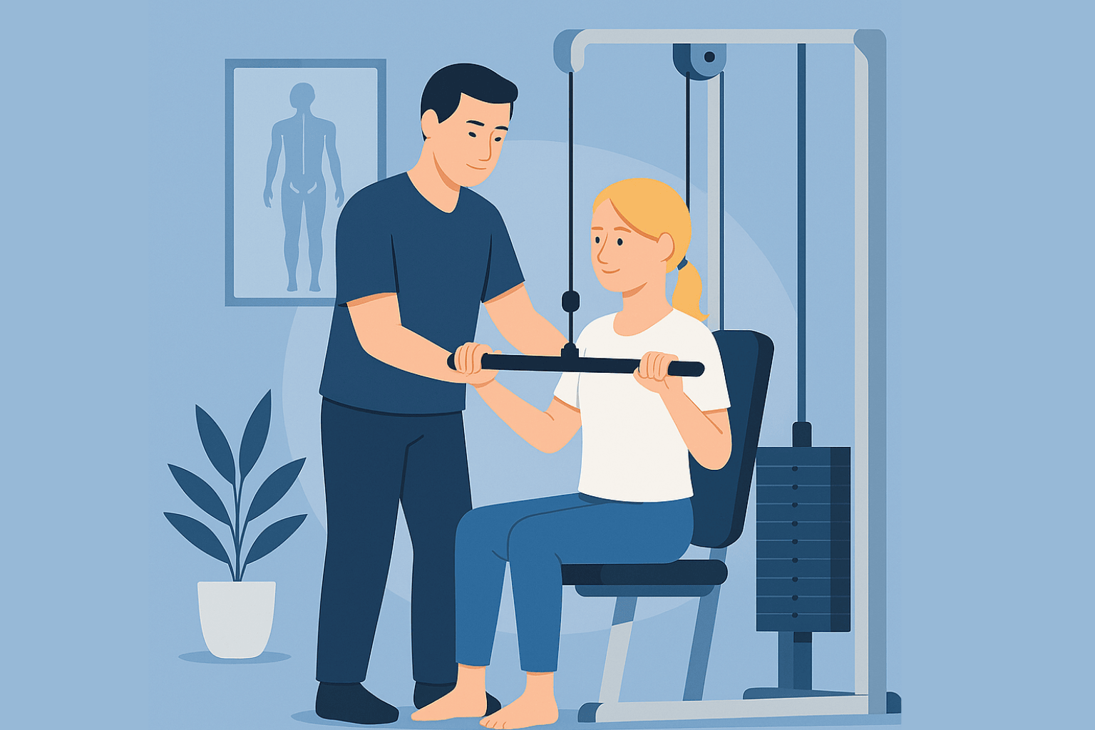 Krankengymnastik am Gerät